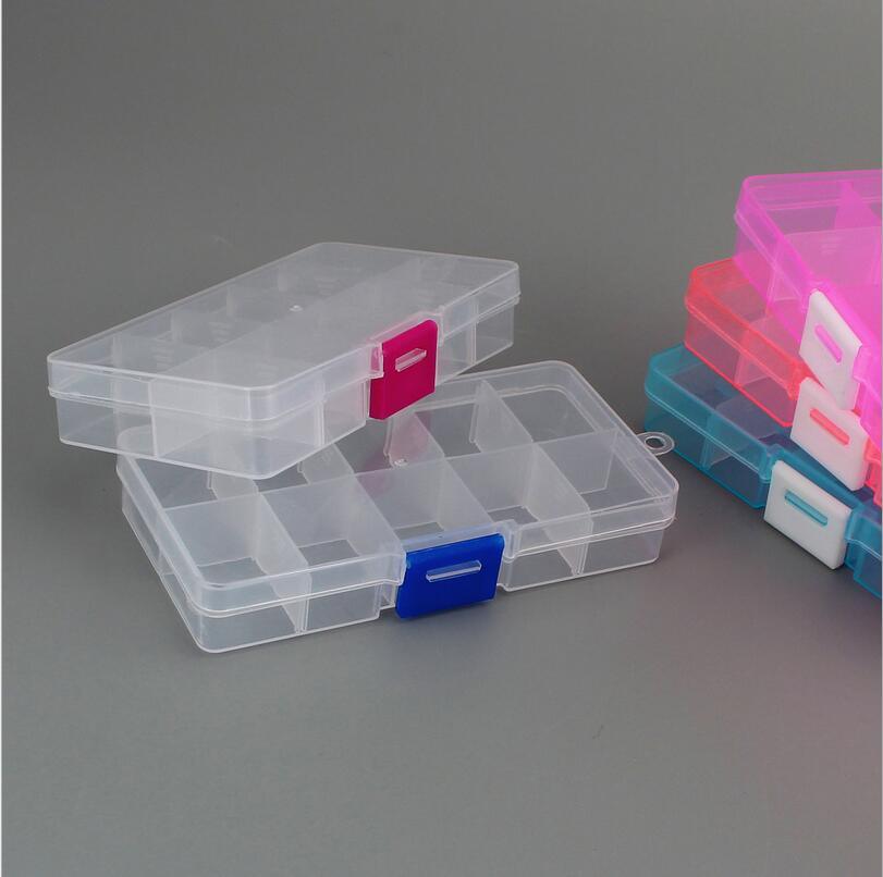 10 Slots Adjustable Plastic Jewelry Box Storage Case Craft Jewelry Organizer Beads  Jewelry Making Jewelry Organizer Adjustable Storage Box Plastic Compartments Organizer for Jewelry Stevvex