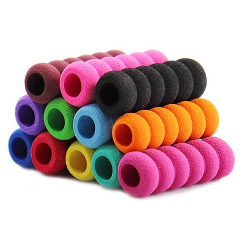 100 Pcs Children Pencil Holder Correction Writing Hold Pen Grip Posture Tool Soft Sponge Writing Posture Corrector Stationery  Colorful Pencil Grippers for Left-Handed and Right-Handed Users Stevvex