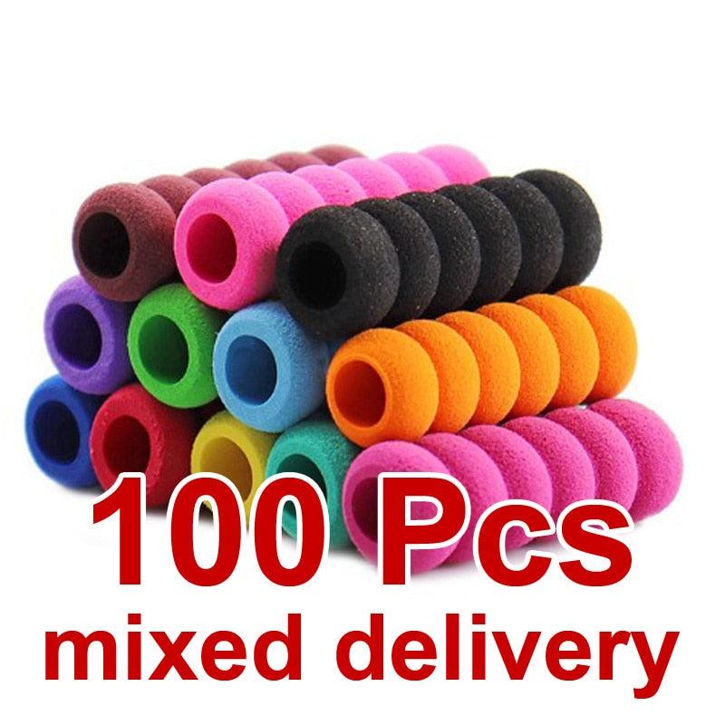100 Pcs Children Pencil Holder Correction Writing Hold Pen Grip Posture Tool Soft Sponge Writing Posture Corrector Stationery  Colorful Pencil Grippers for Left-Handed and Right-Handed Users Stevvex
