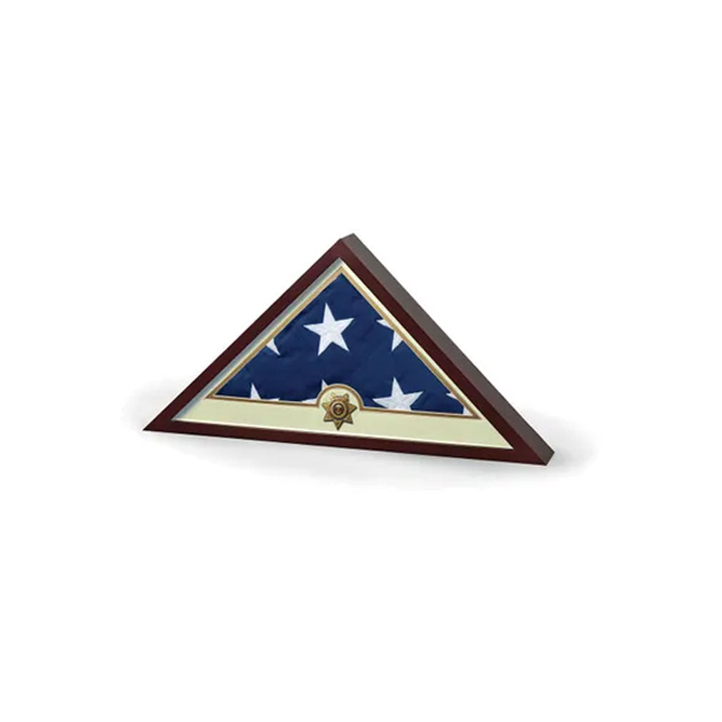Shadowbox Sheriff with Flag The Military Gift Store