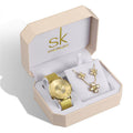 Rhinestone watch earring necklace Pi-Mart