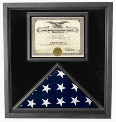 Flag Connections Premium USA-Made Solid wood Flag Document Case,Black Finish 5 x 9.5 flag The Military Gift Store