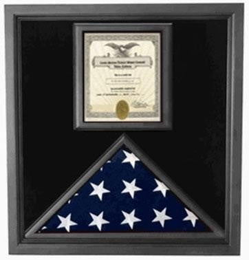 Flag Connections Premium USA-Made Solid wood Flag Document Case Black Finish 5 x 9.5 flag The Military Gift Store