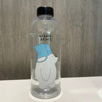 1000ml Water Bottles Cute Panda Bear Cup With Straw Transparent Cartoon Water Bottle Drinkware Frosted Cup Leak-proof  Plastic Straw Cartoon Frosted Leak Proof Panda Bear Pattern Transparent Water Cup Sports Drink Water Bottle Stevvex