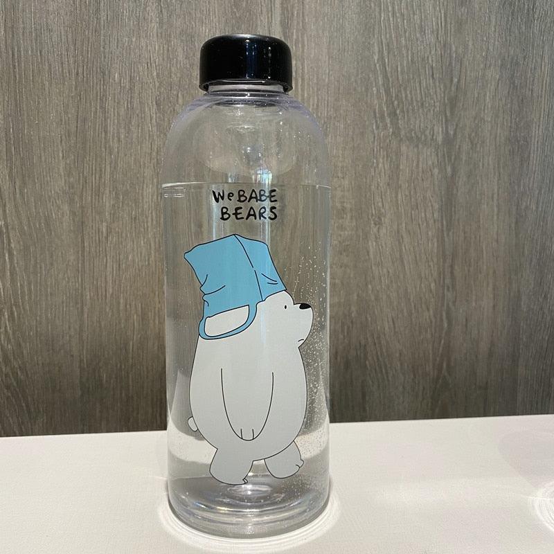 1000ml Water Bottles Cute Panda Bear Cup With Straw Transparent Cartoon Water Bottle Drinkware Frosted Cup Leak-proof  Plastic Straw Cartoon Frosted Leak Proof Panda Bear Pattern Transparent Water Cup Sports Drink Water Bottle Stevvex