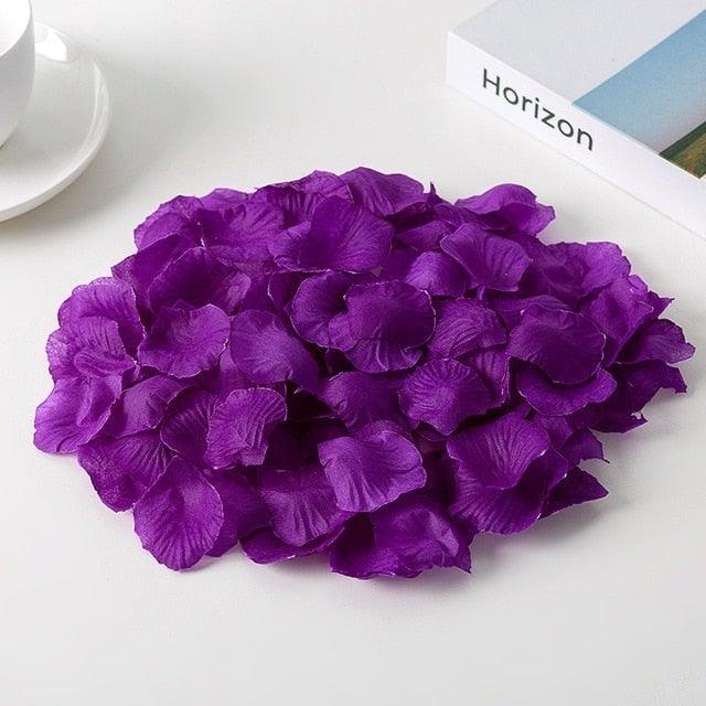 1000PCs Fake Separated Deodorized Rose Petals Party Decorations Artificial Flowers Romantic Wedding Marriage Accessories For Valentine Gifts Stevvex