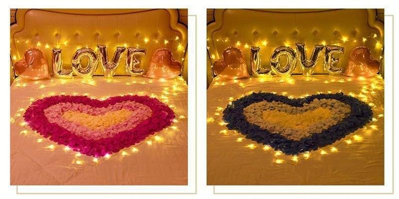 1000PCs Fake Separated Deodorized Rose Petals Party Decorations Artificial Flowers Romantic Wedding Marriage Accessories For Valentine Gifts Stevvex