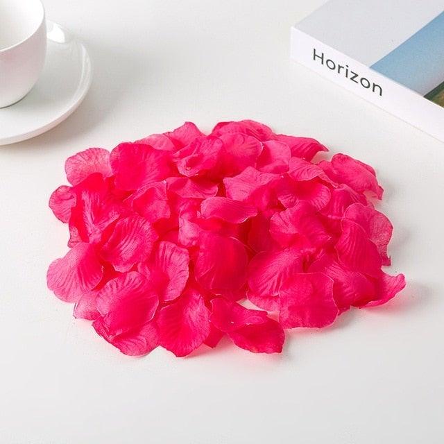 1000PCs Fake Separated Deodorized Rose Petals Party Decorations Artificial Flowers Romantic Wedding Marriage Accessories For Valentine Gifts Stevvex