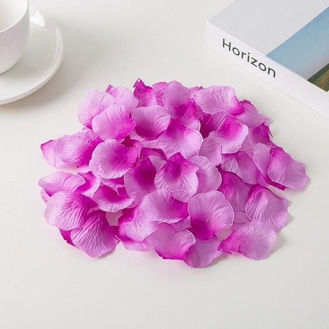 1000PCs Fake Separated Deodorized Rose Petals Party Decorations Artificial Flowers Romantic Wedding Marriage Accessories For Valentine Gifts Stevvex