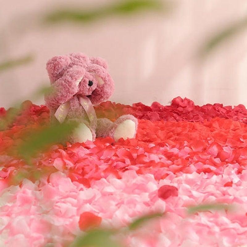 1000PCs Fake Separated Deodorized Rose Petals Party Decorations Artificial Flowers Romantic Wedding Marriage Accessories For Valentine Gifts Stevvex