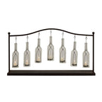 DecMode 7 Holder Black Metal Hanging Bottle Decorative Candle Lantern EasyOptionXY LLC