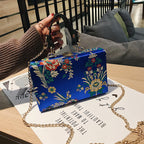 Flower Clutch Evening Bag for Women Wedding Bride Clutch Purse Antique Noble Tone SHOMICOBOUTIQUE