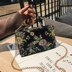 Flower Clutch Evening Bag for Women Wedding Bride Clutch Purse Antique Noble Tone SHOMICOBOUTIQUE