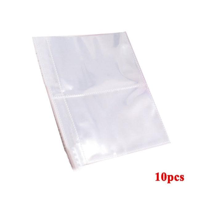 100/200 Pockets Photo Album 3/5 inches Mini Picture Case Name Card Storage Collect Book Photocard Shiny Clear 6-Ring Binder Cover Refillable Notebook Photo Album Stevvex