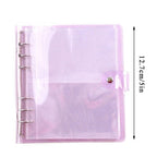 100/200 Pockets Photo Album 3/5 inches Mini Picture Case Name Card Storage Collect Book Photocard Shiny Clear 6-Ring Binder Cover Refillable Notebook Photo Album Stevvex