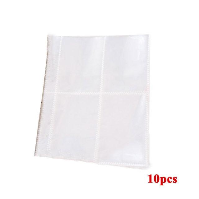 100/200 Pockets Photo Album 3/5 inches Mini Picture Case Name Card Storage Collect Book Photocard Shiny Clear 6-Ring Binder Cover Refillable Notebook Photo Album Stevvex