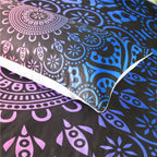 Purple crochet quilt cover three-piece bedding set Pi-Mart