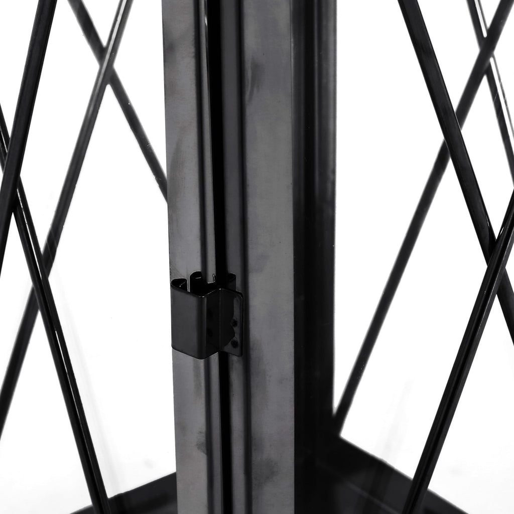 Demijen Stainless Steel 14" Lantern, Black