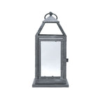Elements 12-inch Classic Metal Decorative Lantern in Gray