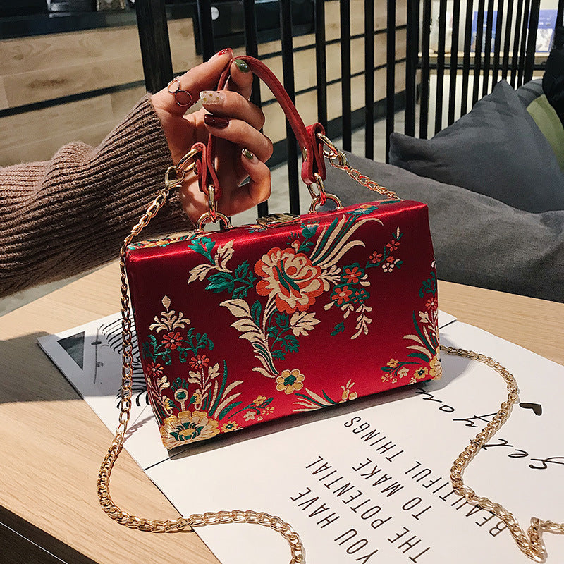 Flower Clutch Evening Bag for Women Wedding Bride Clutch Purse Antique Noble Tone SHOMICOBOUTIQUE