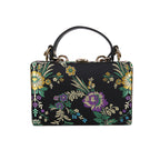 Flower Clutch Evening Bag for Women Wedding Bride Clutch Purse Antique Noble Tone SHOMICOBOUTIQUE