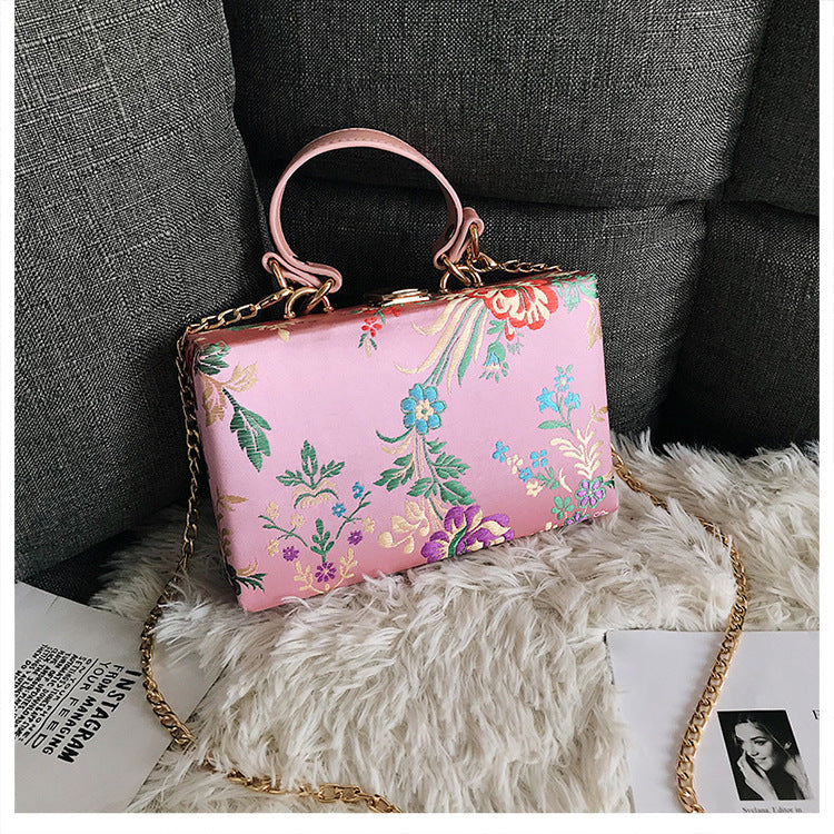 Flower Clutch Evening Bag for Women Wedding Bride Clutch Purse Antique Noble Tone SHOMICOBOUTIQUE