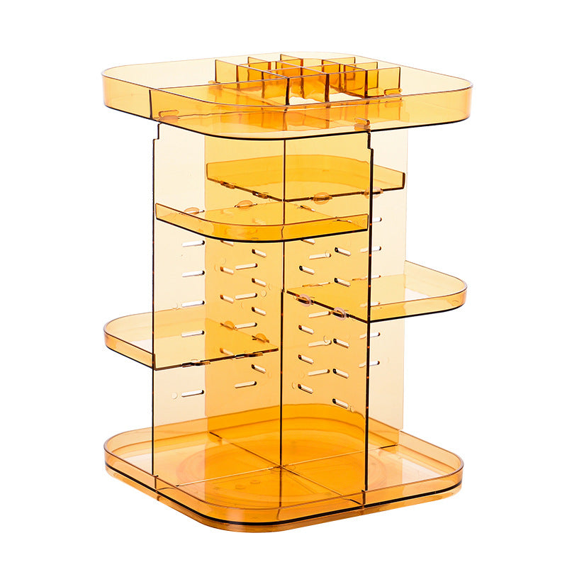 Rotating Acrylic Cosmetic Storage Box Transparent Pi-Mart