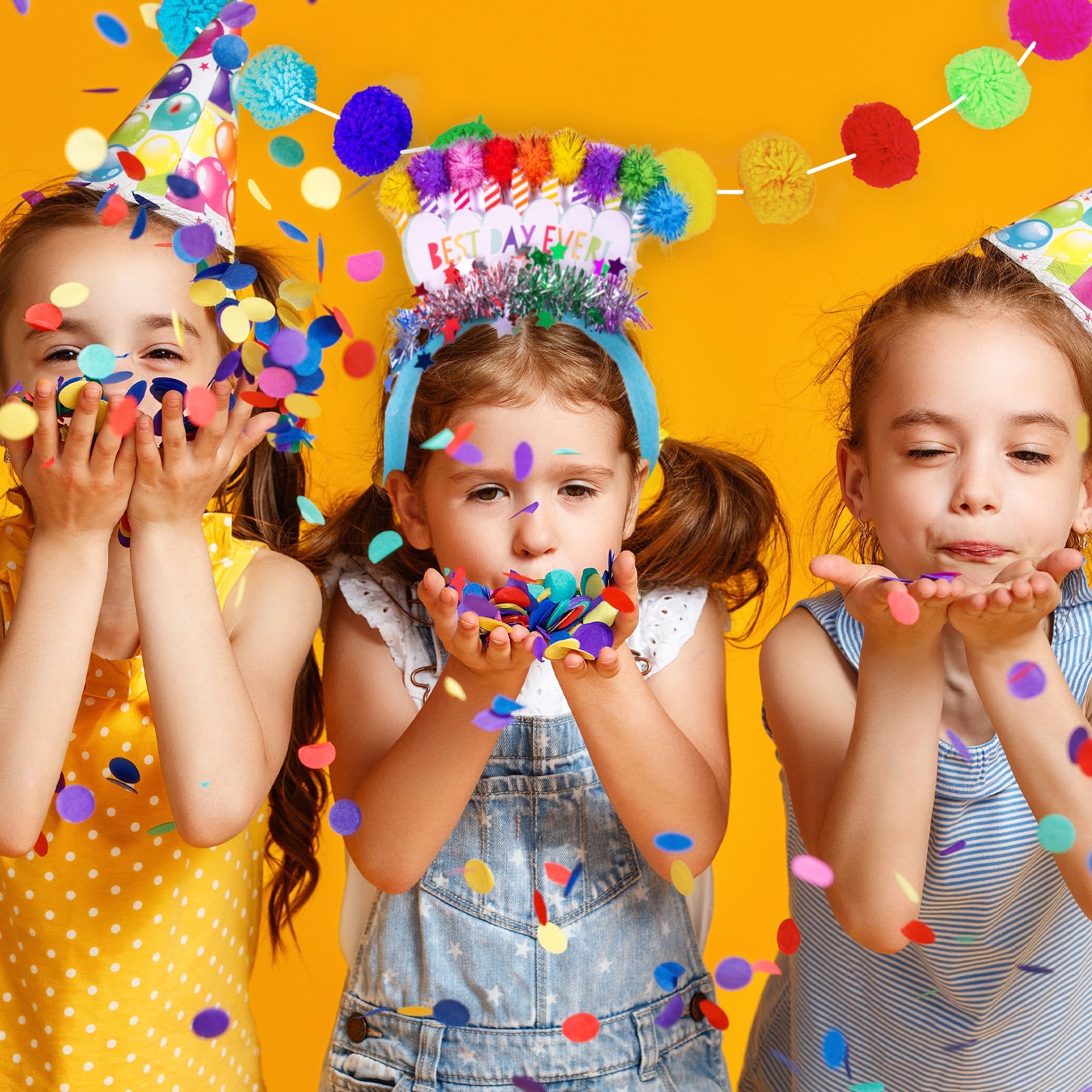 Multicolor Pom Pom Garland, Way to Celebrate, All Occasions EasyOptionXY LLC