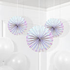 Way to Celebrate Iridescent Paper Fans Party Decoration 14" in x 14" in 3 Ct. EasyOptionXY LLC