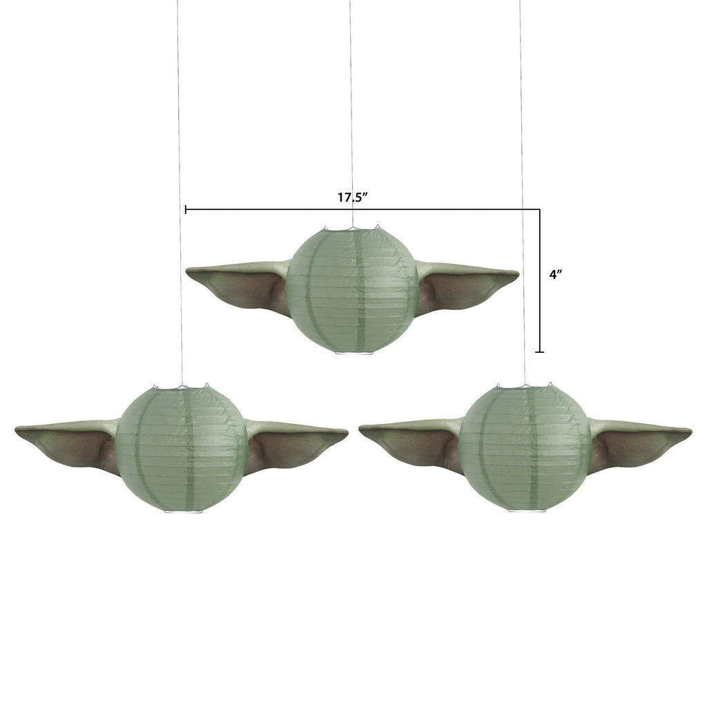 Multicolor Star Wars the Mandalorian The Child Baby Yoda Party Paper Lanterns, 3ct