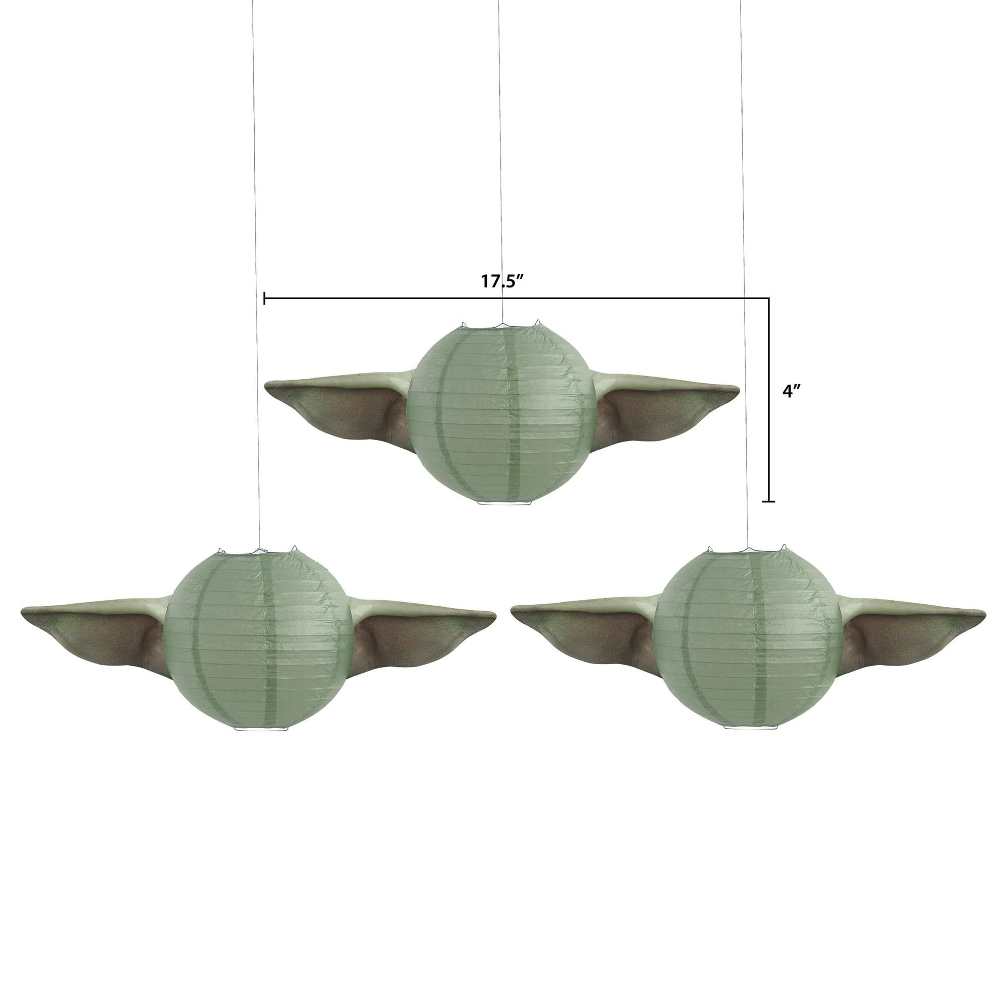 Multicolor Star Wars the Mandalorian The Child Baby Yoda Party Paper Lanterns, 3ct