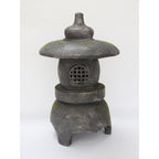 Hi-Line Gifts 25" Stone Multi Purpose Pagoda Lantern with Magnetic Door