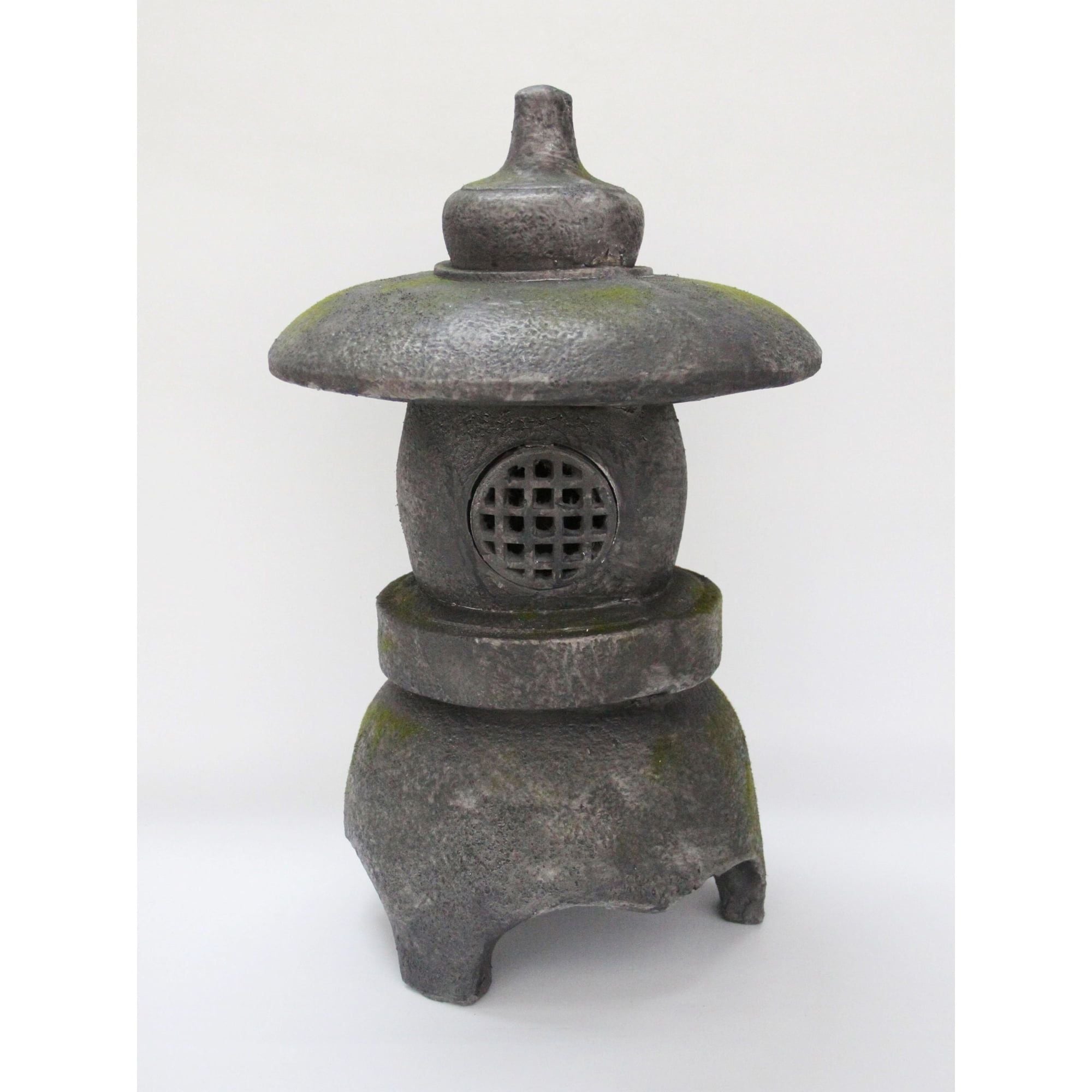 Hi-Line Gifts 25" Stone Multi Purpose Pagoda Lantern with Magnetic Door