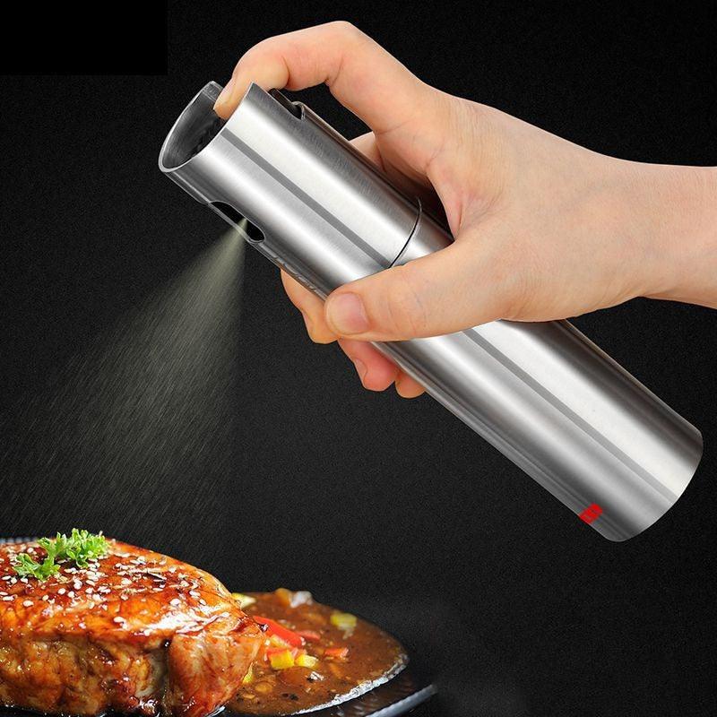 100ML Stainless Steel Olive Oil Sprayer Spray Bottle Spray Kitchen Cooking Oil Spray BBQ Oil Spray Bottle  Oil Sprayer for Cooking Air Fryer Stainless Steel Olive Oil Sprayer Mister 100ML Portable Olive Oil Spray Bottle for BBQ Stevvex