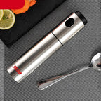 100ML Stainless Steel Olive Oil Sprayer Spray Bottle Spray Kitchen Cooking Oil Spray BBQ Oil Spray Bottle  Oil Sprayer for Cooking Air Fryer Stainless Steel Olive Oil Sprayer Mister 100ML Portable Olive Oil Spray Bottle for BBQ Stevvex