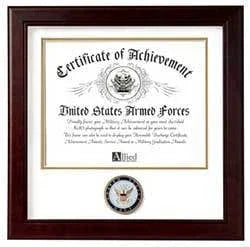 United States Navy Certificate of Achievement Frame The Military Gift Store