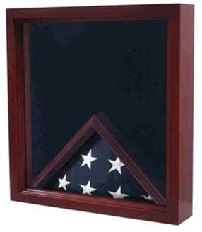Large Flag and Medal Display Case Can Fit Burial Flag - Cherry The Military Gift Store