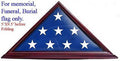 Flag Display Case Frame Stand, Veteran Memorial for 5' X 9.5' Flag - Cherry Finish The Military Gift Store