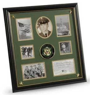 U.S. Army Medallion 7 Picture Collage Frame with Stars The Military Gift Store