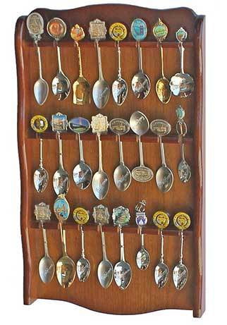 Spoon Rack Holder to hold 24 Spoons, Display Souvenir or Collectible Spoons The Military Gift Store