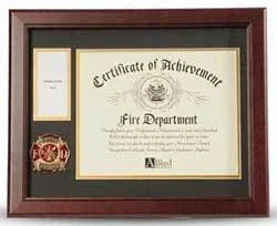 Firefighter Medallion Certificate and Medal Frame The Military Gift Store