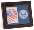 Flag Connections Aim High Air Force Medallion 4 by 6 inch Portrait Picture Frame. The Military Gift Store