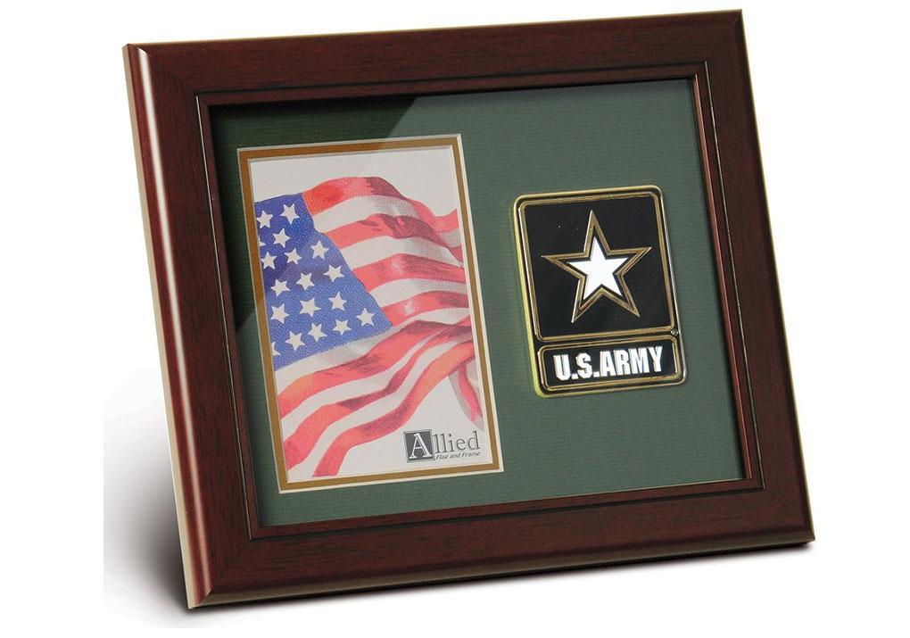 Flag Connections Go Army Medallion Portrait Picture Frame, 4 by 6-Inch. The Military Gift Store