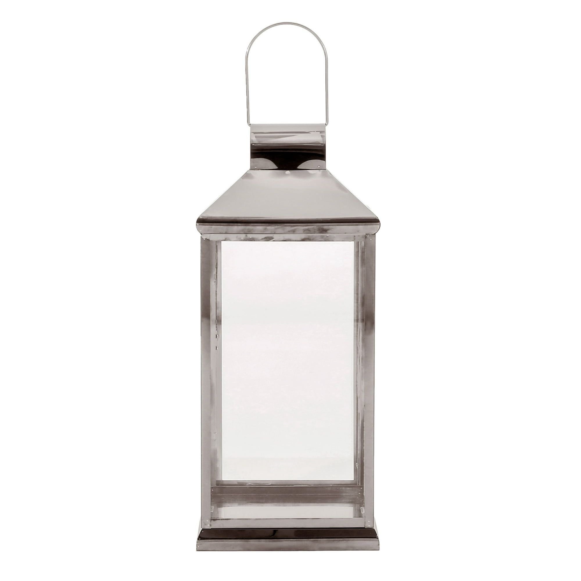 Hobbs Stainless Steel 22" Lantern, Silver