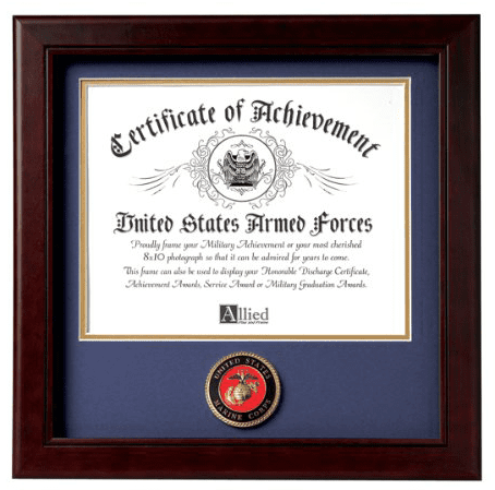 United States Marine Corps Certificate of Achievement Frame The Military Gift Store