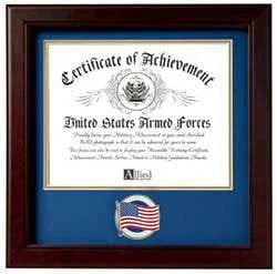Patriotic Certificate of Achievement Frame The Military Gift Store