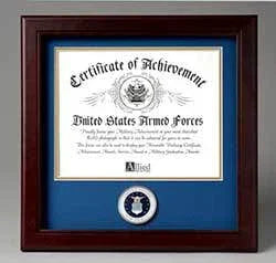 United States Air Force Certificate of Achievement Frame with Medallion - 8 x 10 inch The Military Gift Store