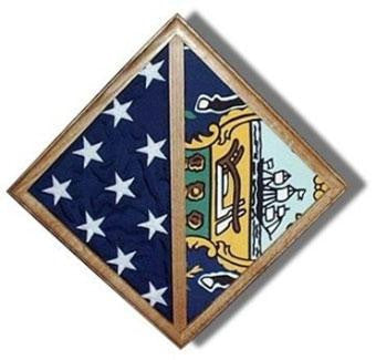 Flag Connections 2 Flags display case - Wall Mounted box, 3'x5', 4'x6' or 5'x8' flag The Military Gift Store