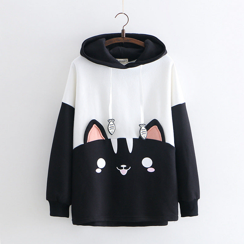 Women's loose student hoodie Pi-Mart