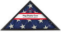 Memorial Flag Case, Black Wood, Made in USA, Holds 5'Hx9.5'W Folded Flag. The Military Gift Store